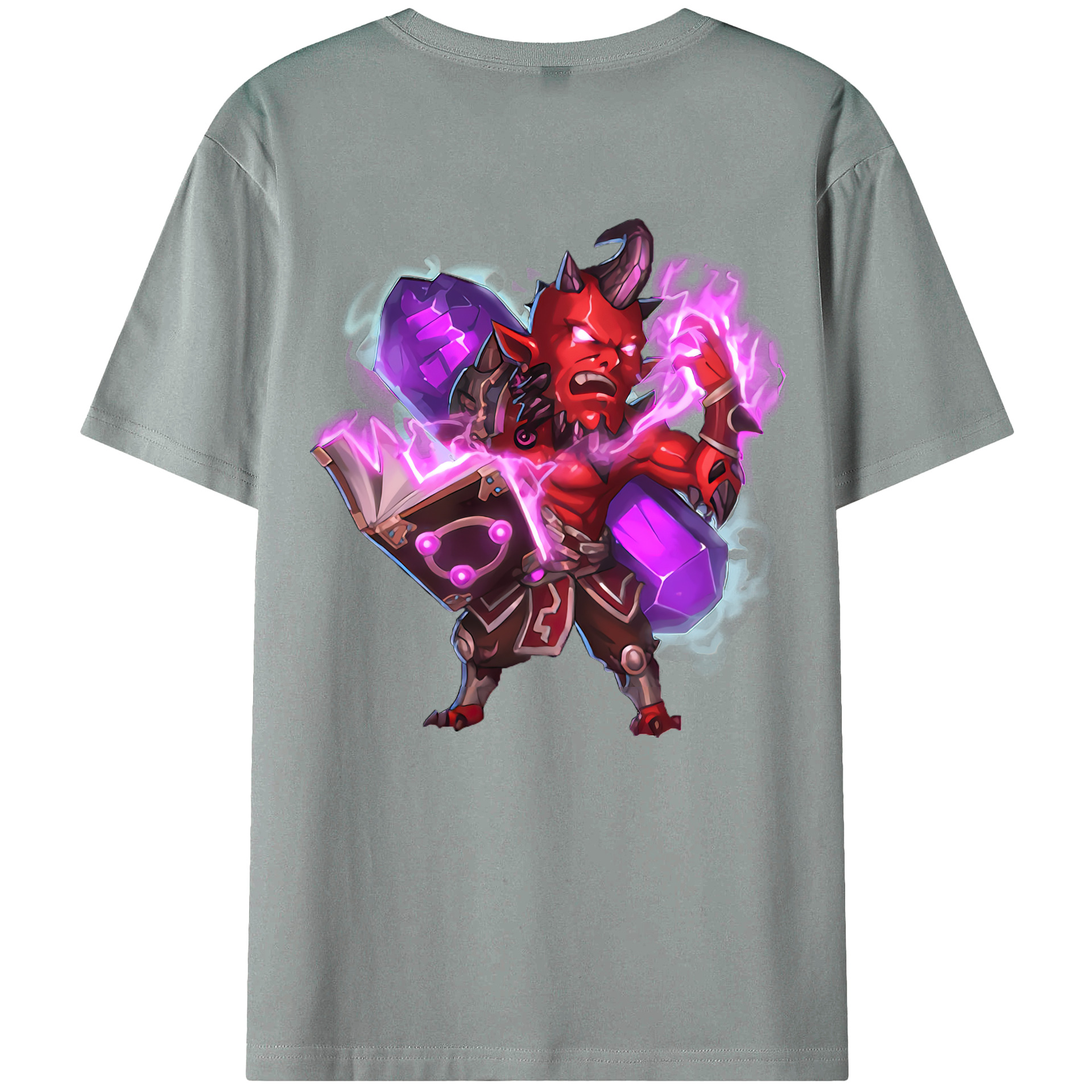 （画像用） リーグ・オブ・レジェンド League of Legends LOL 綿100％ メンズ半袖Tシャツ（バックプリント） 通気性